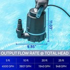 Aquastrong 1 Hp Sump Pump 4500 Gph For Basement Pool With 10ft Cord