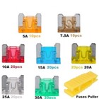 120 Pc Low Profile Mini Car Fuse Auto Car Motorcycle Suv Fuses Kit Apm Atm