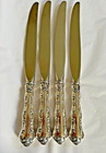 Set Of 4 Gorham Strasbourg Dinner Knives  Sterling Silver Handles  9 5   No Mono
