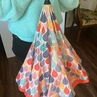 Windproof Upside Down Reverse Umbrella C-handle Polka-dot Orange Eyelet Inverted