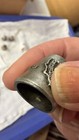 Lot  Of 6 Thimbles- Pewter  Abalone  Maybe Silver 