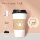 Coffee Cups With Lids And Sleeves  16 Ounce 100 Pack To Go Coffee Cups With Hot