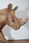 Vintage Rhinoceros Rhino Figurine Ceramic Porcelain Japan