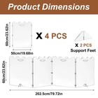 Clear Acrylic Pet Gate Folding 4-6pcs Panel Freestanding Gate For Small Dog 