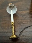 Dollhouse Miniature Vintage Wired Candlestick Table Lamp With Floral Shade