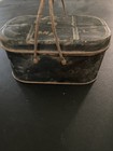 Rustic Primitive Antique Metal Lunch Pail With Handles