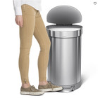 Simplehuman 45l Semi Round Step Trash Can Kitchen Garbage Bin Stainless Steel