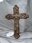 Vintage Rustic Cast Iron Metal Cross Wall Hanging Church Religion Faith 9 
