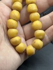 Very Unique Antique African Old Trading Beautiful Yellow Glass Beads Necklace