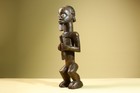 African Tribal Male Figure Statue Carved Wood Ritual Sculpture Art-g5821