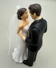 Bride Groom Wedding Cake Topper Figurine 5  Tall Resin Couple Classic Bride Veil