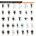 Gooacc 1115pcs Car Push Retainer Clips   Auto Fasteners Assortment -32 Most P   