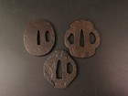Japanese Three Iron Special Offer Tsuba For Wakziashi And Tanto Edo Period A297