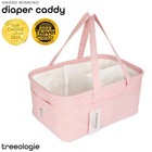 Pink Diaper Caddy Organizer Basket For Nursery Changing Table - Car Storage Bin