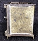 Antique Cast Iron Still Bank Home Safe Tin Sides Back