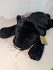 Fao Schwarz Black Panther Plush Stuffed Animal Sleek Minimal Decor Toy 24  Euc