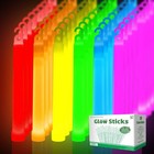 48 Pack 6 Inch Ultra Bright Large Glow Sticks 10 Hr  Long Lasting Light Sticks