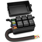 6 Way Pre-wired Fuse Relay Box 12v For Automotive Marine Boat Electrical System