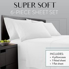  Bed Sheet Set Cal King For Hot Sleepers  Hotel Premium California King White