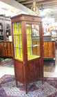 French Antique Mahogany Louis Xvi Display Glass Door Cabinet With Glass Shelves