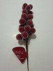 Ashland Christmas Decorative Pick Red Frosted Berry Stems Set Of 5 Plastic