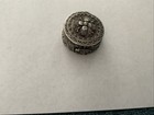 Vintage 925 Silver Pill Box W  Intricate Filigree floral Designs  1 In Diameter