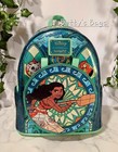 Loungefly Disney Moana Stained Glass Mini Backpack   Ears Headband Set   nwt