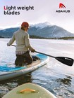 Abahub Adjustable Sup Paddle 68-84  - Aluminum Shaft Nylon Bladeblack