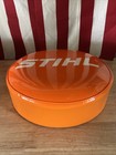 Stihl 14    Stool Cushion Orange White Logo Dealer New Old Stock Htf Man Cave