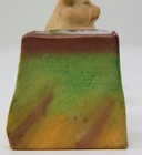 Antique Schafer   Vatar Bisque Porcelain Pigs Toothpick Or Match Holder