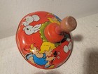 Vintage Children   Bunnys  Spinning Tin Top Toy Works  