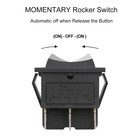 Dpdt Momentary Rocker Switch  on -off- on  6-pin Snap-in  1-pack