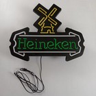 Vintage Heineken Beer Windmill Light Up Plastic Bar Sign Van Munching Co 21x17