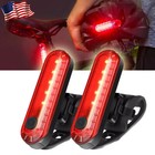 2x Usb Rechargeable Led Bike Tail Light Bicycle Safety Cycling Warning Rear Lamp