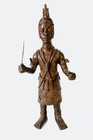 Monumental 35  Benin Bronze Warrior Statue African Art Nigeria