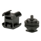 Aluminium Camera Hot Shoe Mount Adapter Video Triple Cold Shoe Bracket Lights D