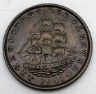 1837 Hard Times Token Van Buren Daniel Webster Ht-18 Au Almost Uncirculated