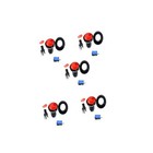 1 3 5 10x Red Arcade Round Push Buttons Illumilated Led Light W  Microswitch