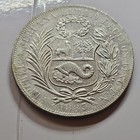 1885 Peru Un Sol Silver Coin 0 900 Fine Km 196 Bn Lima Mint