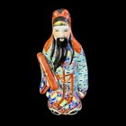 Vintage Porcelain Famille Rose Chinese Statue Lu Xing God Of Prosperity Figurine