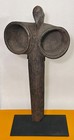Songye Blacksmith Bellows   Carved Wood On Custom Stand   Congo Mid 20th Century