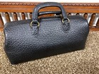 Vintage Lilly Black Leather  Md Doctor House Call Travel Bag Personalized 14 
