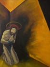  John The Baptist Original Oil Painting On Canvas 16x20 Spiritual Christian Art