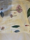 Croscill  Queen Bedskirt Dust Ruffle Yellow Floral Garden Vintage Green Leaves
