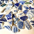 Genuine Sea Pottery  Glass  Mosaic Art Craft Handmade Sea Of Japan  511  42g