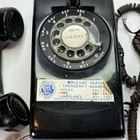Vtg Black Bell System Western Electric 554  Bmp Rotary Dial Wall Phone