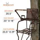 Big Game Hunter Hd 1 5 Deer Hunting Ladder Climbing Tree Stand W extra Wide Seat