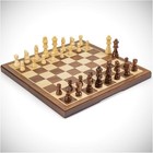 Chess Set Board Games For Adults  Handmade Walnut Wooden 15  2 Extra Queens Fold