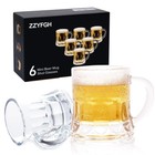 6 Mini Beer Mug Shot Glasses Set 1 8 Oz Zzyfgh Heavy Base Glassware Lead-free