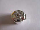 Sterling Silver Pill Box Round Small Size 925 Silver Flower On Top For Style